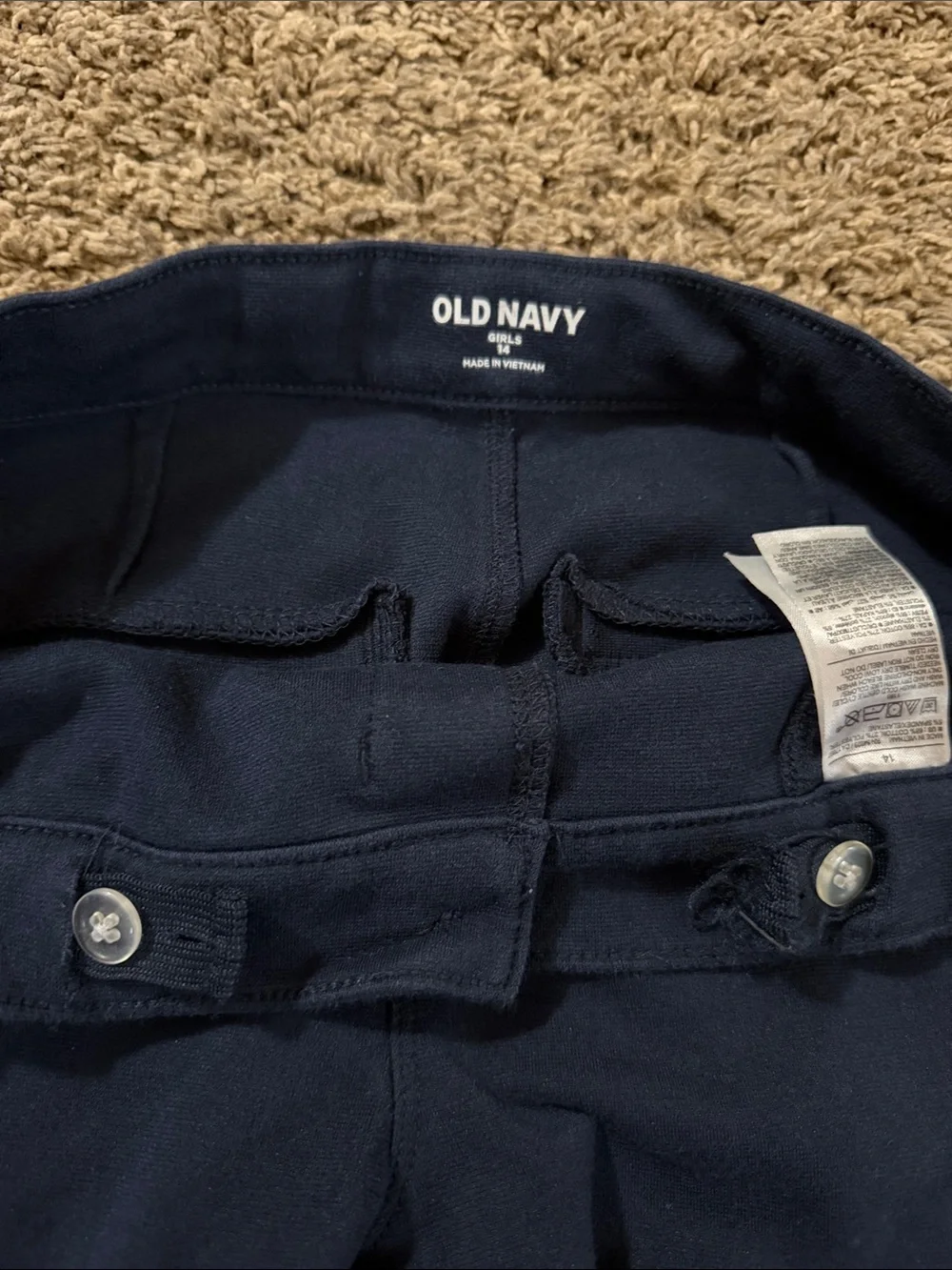 Old Navy Girls Navy Ponte Leggings